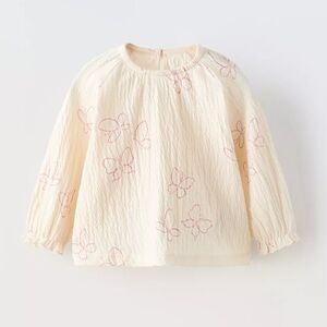 ZARA butterfly blouse 6-9 months
